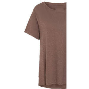 Nouveau T-shirt personnalisé pour femme, col rond, manches courtes, uni, anti-plis, écologique, respirant, en molleton biologique 280g - Product Image 6