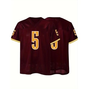 Maillot de football américain rétro Erni Sports pour hommes, en maille respirante, uniforme de rugby, col en V, t-shirt de sport d'entraînement, vente en gros, personnalisable - Product Image 5