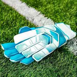 Gants de gardien de but professionnels personnalisés pour l'extérieur, en latex tricoté, imperméables, à doigts complets, avec sangle de poignet réglable, pour football - Product Image 4