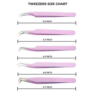 Pinces à cils professionnelles antistatiques en acier inoxydable, anti-magnétiques, à pointe fine, isolation parfaite, poignée antidérapante en diamant - Product Image 4