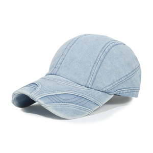 Washed Distressed Trucker <b>Hat</b> Breathable <b>Waterproof</b> Sun Protection Visor Cap Solid Color Unisex Adjustable Outdoor Baseball <b>Hat</b> - Product Image 4