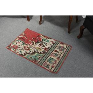 Alfombra turca clásica de área grande, diseño de retales rojo y verde tradicional, látex de lana de 1,7x2,8 pies para pasillo rectangular para adolescentes - Product Image 4