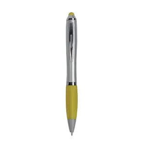Personalized <b>Silver</b> Twist 16813 <b>Pen</b> with Grip Promotional Gadgets - Product Image 6