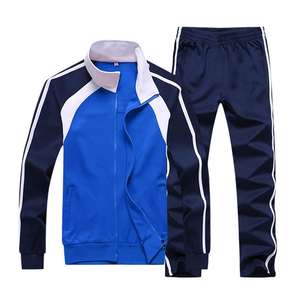 Ropa deportiva de invierno para hombre, conjunto de dos piezas, chándal para hombre, ropa deportiva de poliéster con cremallera completa, atlético, gimnasio, Jogger, personalizado, calidad Premium - Product Image 1