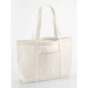 Borse Shopper in Cotone Organico a Righe, Prodotto Promozionale Sostenibile - Product Image 5