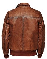 VESTE EN CUIR DÉCONTRACTÉE BOMBER BIKER VINTAGE MOTO CAFE RACING VESTE EN CUIR VÉRITABLE OEM
