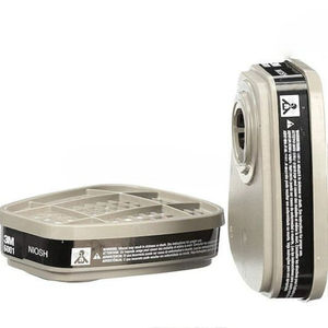 Cartucho de vapor orgánico 3M 6001, certificado NIOSH, utilizado en entornos de construcción, minería, petróleo y gas y procesamiento de alimentos - Product Image 4