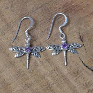 Tendance Design Boucles D'oreilles Boucles D'oreilles pour Femmes Filles Améthyste Gemstone 925 Solide Boucles D'oreilles En Argent Sterling Bijoux En Argent - Product Image 2