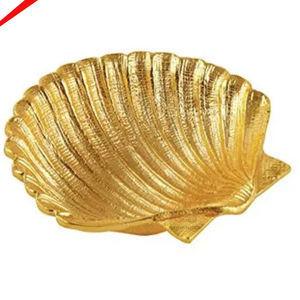 amazing design <b>golden</b> finished metal stainless steel flower design platter for hotel restaurant and <b>bar</b> - Product Image 3