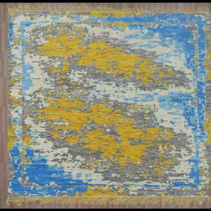 Meilleure vente de tapis abstrait moderne en laine et soie noué à la main pour le salon, la chambre, la chambre d'amis ou la porte de prière au prix d'usine - Product Image 3