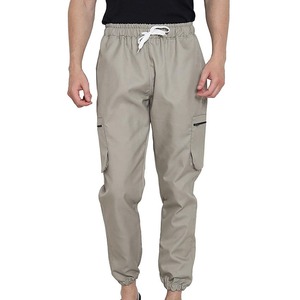 Pantalon et pantalon de sport décontracté grande taille pour hommes avec poches design empilé avec cordon de serrage - Product Image 1