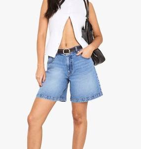 Pantalones cortos vaqueros transpirables para mujer, ropa informal, pantalones cortos de verano, venta al por mayor, pantalones cortos de tela cómodos, pantalones cortos ajustados para mujer - Product Image 5