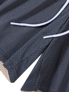 Men's Plus Size Athletic Workout Shorts Custom Wholesale Summer Running Breathable Double <b>Layer</b> Elastic Solid <b>Mid</b> Solid Color - Product Image 4