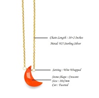 Véritable Lapis Lazuli 18x7mm en forme de croissant, fil de coupe à facettes enveloppé en argent Sterling, chaîne en Vermeil doré, collier pendentif