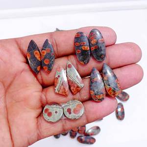 100% Natural Mexican Peanut <b>Obsidian</b> Pair Cabochon Gemstone For Sale Wholesale Cabochon Mix Size and Shape Use <b>Jewelry</b> Making - Product Image 5