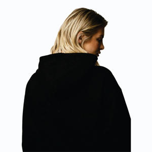 100% coton goutte épaule coupe décontractée deux pièces capuche établi décontracté noir femmes survêtement - Product Image 6