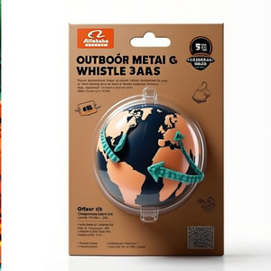 Sifflet en métal d'extérieur, lot de 3, pour le camping et les sports - Product Image 2