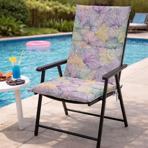 Cojines para Silla de Jardín Estilo Loft 95x50x4cm, Resistentes al Agua, Relleno de Espuma Ligera, Diseño Floral, Extraíbles y Lavables - Product Image 1