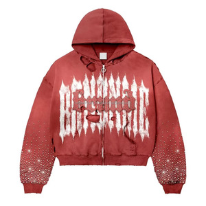 Sudadera con capucha de invierno para adultos unisex de secado rápido con hombro caído logotipo personalizado bordado 100% algodón liso teñido colores sólidos - Product Image 6
