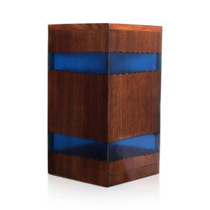 Boîte d'urne en résine bleue pour cendres résine 4 côtés belle boîte d'urne décorative crémation pour enterrement funéraire humain conteneur pour animaux de compagnie adulte - Product Image 2