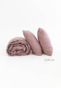 Lot de 3 pièces de luxe en lin européen 200TC, ensemble de couette et taies d'oreiller antistatiques, tailles Queen et King, couleur unie, pour hôtels, maison et mariages - Product Image 4