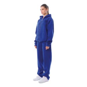 Survêtements de qualité supérieure en bleu royal avec fermeture éclair, en polaire polyester/coton épais pour l'hiver, 380g, streetwear respirant, décontracté pour homme - Product Image 2