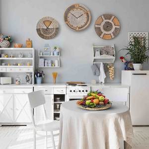 Panier mural en jonc de mer, pas cher, personnalisation acceptée, plaque murale africaine, panier en raphia de paille - Product Image 4