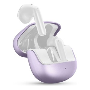 Audífonos BTPURETWSV 0969406 Blancos y Morados, Auriculares TWS con Bluetooth, Micrófono y Cancelación de Ruido - Product Image 1
