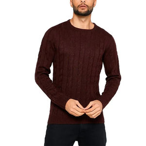 Nuevo suéter informal ajustado de alta calidad para hombre, jersey de talla grande personalizado de alta calidad, Jersey de punto ligero transpirable liso - Product Image 1
