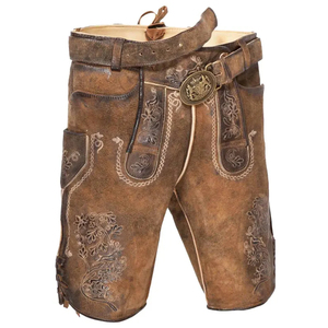 Pantalones cortos Lederhosen Trachten personalizados | Estilo bávaro vintage | Cuero de cabra sostenible | Herbst Oktoberfest Ready | Envío rápido OEM - Product Image 1