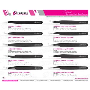 Pince à épiler professionnelle de haute qualité pour extensions de cils, pointe en fibre, prise en main confortable, couleur or rose, parfaite pour isoler les cils naturels - Product Image 6