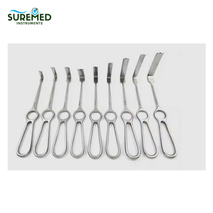 Juego de Retractores de Heridas Kocher Langenbeck, Juego de 9 Piezas de 21 cm, Instrumentos Quirúrgicos con Punta Roma - Product Image 1