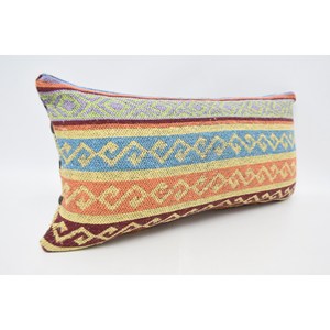 Cozy Durable 12x24 Multicolored Wool Pillow Luxury Style Traditional Geometric Vintage Fluffy Square Patterns Woven <b>18x18</b> Size - Product Image 3
