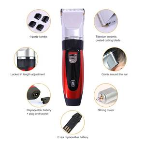 Kit de coupe de cheveux sans fil professionnel silencieux pour hommes, tondeuse à cheveux électrique rechargeable par USB avec lames en acier inoxydable - Product Image 4