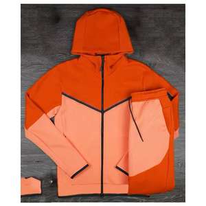 2025 mejor Vintage Zip up Windbreaker Track Suit Conjunto de 2 piezas Ligero de gran tamaño para hombre Plain Nylon Jogging Track Suit con cinta - Product Image 3