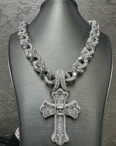 925 argent personnalisé croix pendentif rond Moissanite diamant Hip Hop bijoux glacé charme collier cadeau d'anniversaire - Product Image 4