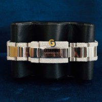 Reloj de Lujo para Hombre con Diamantes Moissanite de Corte Brillante, Esfera de Cristal Analógica, Acero Inoxidable, Estilo Hip Hop, VVs Mejorados