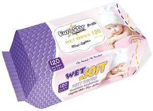 Serviette humide jetable écologique grande taille Eurostar 2026 pour bébé, nettoyage et incontinence, qualité supérieure, antibactérienne, jetable aux toilettes - Product Image 2