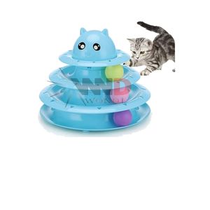 Modello di orecchio a 3 strati giocattolo per gatti blu