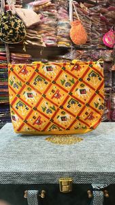 Patola Impreso Bolsas con asa superior Patola Imprimir Bolso de mano Bolsas DE RECUERDO DE BODA Regalo de devolución de boda para invitados - Product Image 5