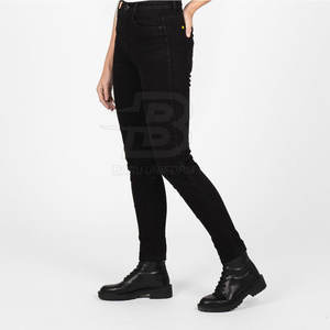 Pantalones vaqueros de estilo recto para mujer de diseño personalizado OEM, característica transpirable, precio razonable, logotipo personalizado, cintura, última ropa de calle - Product Image 4