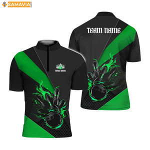 SAMAVIA Custom Team Bowling Shirts USA Club Uniformes Ropa deportiva de poliéster sublimado ligero - Product Image 5