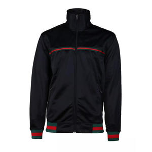 Vente en gros de vêtements de sport de haute qualité 95% polyester 5% spandex tissé extensible dans les quatre sens survêtements pour hommes avec deux poches - Product Image 6