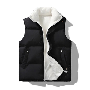 New Winter <b>Vests</b> <b>Men</b> <b>Fleece</b> Warm Sleeveless <b>Vest</b> Casual <b>Mens</b> Solid Waistcoat Thick Fashion Stand Collar Zipper <b>Vest</b> Outwear - Product Image 2