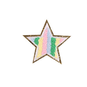 Patch brodé en chenille de dessin animé pour vestes Patch de vêtements à base de caoutchouc avec décoration en dentelle pour la vente en gros - Product Image 5