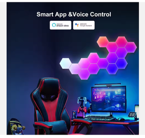 Lampada da Parete LED 3D Moderna per Camera da Letto, Illuminazione Ambientale RGB per Soggiorno, Controllo Smart tramite App, Luce Notturna Magica - Product Image 6