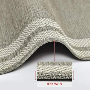 ชุดพรมปูพื้นครัวขนาดสั่งทำพิเศษ ป้องกันความเมื่อยล้า ดีไซน์ทันสมัย ผิวสัมผัสคล้ายผ้าลินิน ผลิตจากโพลีเอสเตอร์ พร้อมแผ่นยางกันกระแทก - Product Image 5