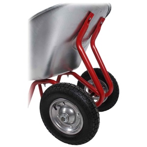 Carretilla Kanat Plus Galvanizada con Neumático Sin Cámara, 100L, Uso Industrial Pesado, Capacidad de Carga de 150 kg, Manual, Garantía de 6 Meses - Product Image 6