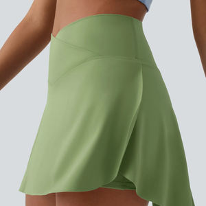 Jupe de tennis de badminton pour femmes, entraînement, course à pied, fitness, short de sport pour femmes, jupe de tennis extensible à double couche avec poches - Product Image 3