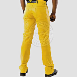Pantalones ligeros de cuero para hombre superventas a la venta, ropa informal, pantalones de cuero de calidad superior para hombre - Product Image 3